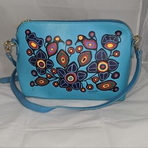 Norval Morrisseau "Flowers & Birds" synthetic leather Crossbody/shoulder Bag
